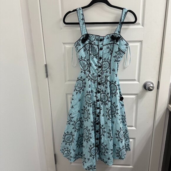 Hell Bunny Dresses & Skirts - Alchemy by Hell Bunny Blue Sailor Girl Mini Dress Size Small Pinup retro
